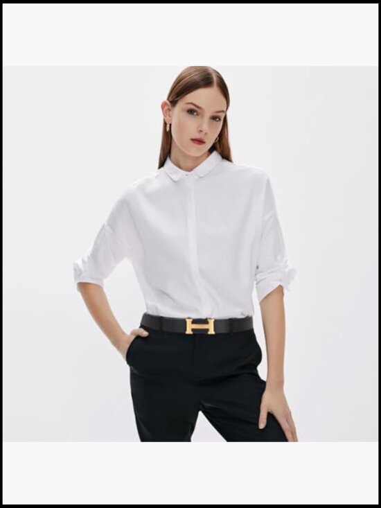 Faux Leather Automatic Buckle Dress Belt for Business Formal Occasions main image 4